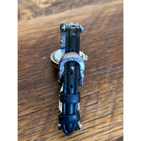 Vintage Brighton Aurora Ladies Watch With Ornate Band With Leather NEEDS BATTERY - Picture 3 of 15